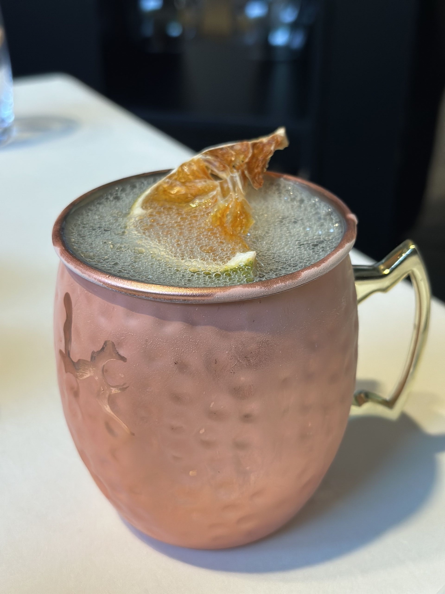 Copper mug cocktail